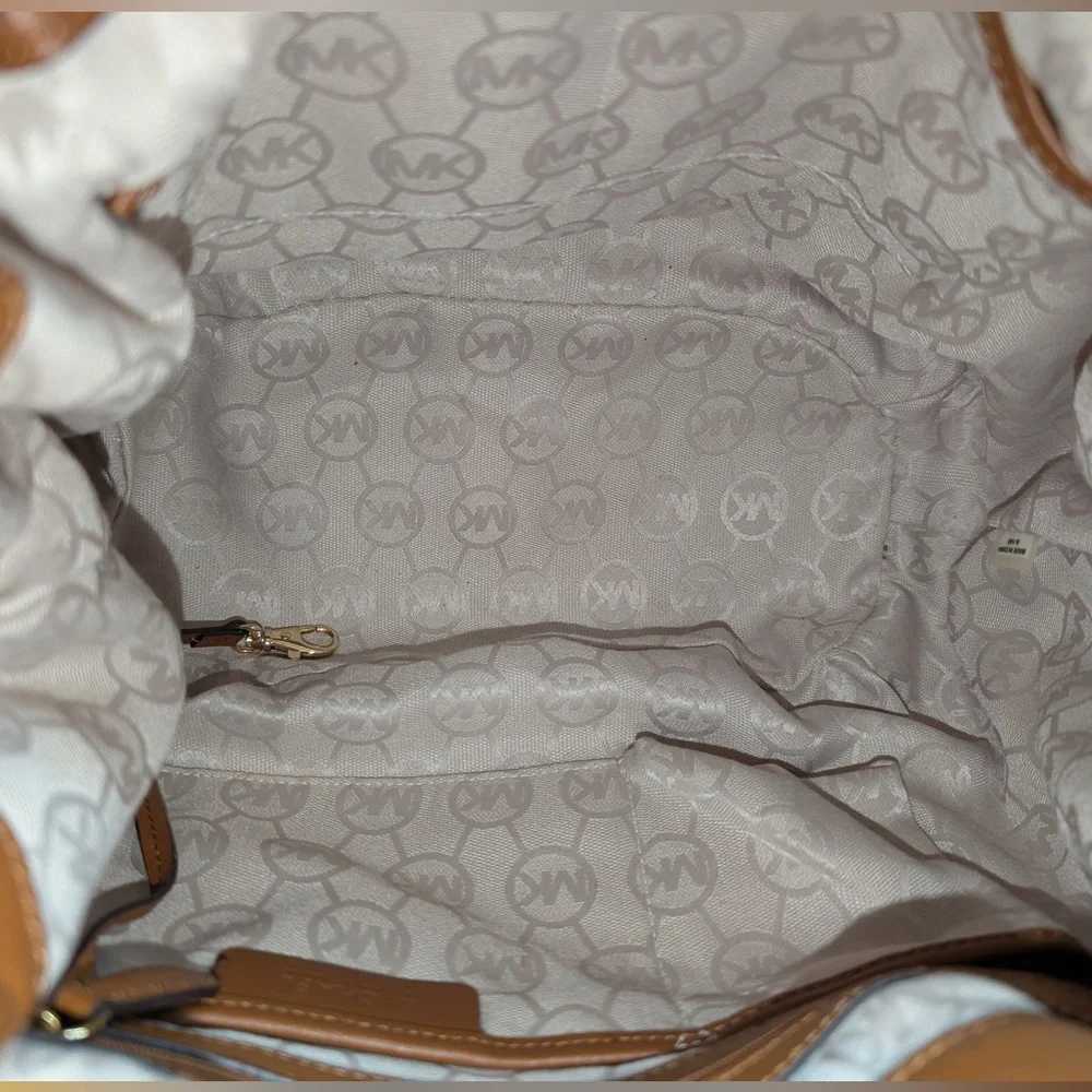 Michael Kors Yellow Marina Large Canvas Drawstring Tote - Picture 16 of 16